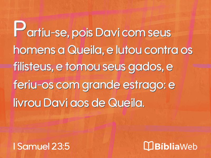I Samuel 23:5 em imagem para compartilhar
