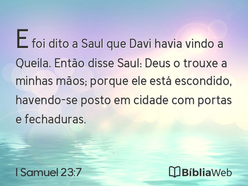 I Samuel 23:7 em imagem para compartilhar
