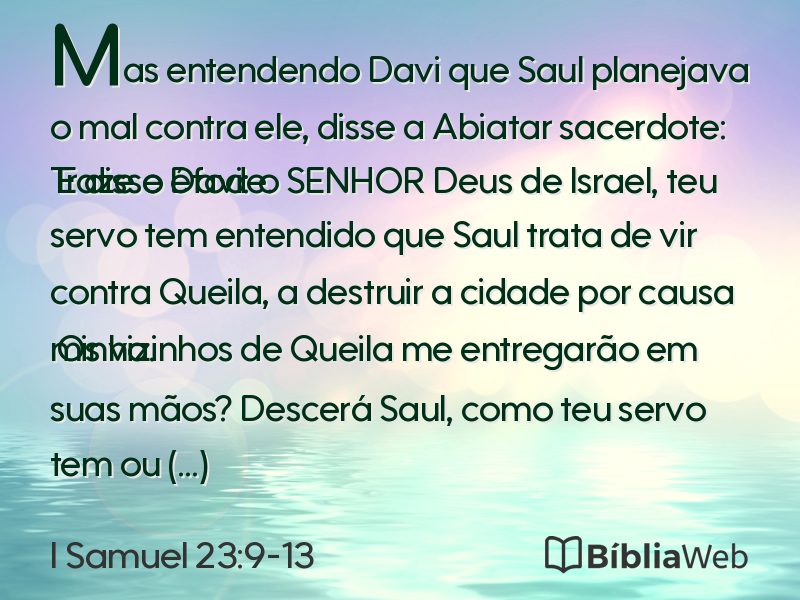 I Samuel 23:9-13 em imagem para compartilhar