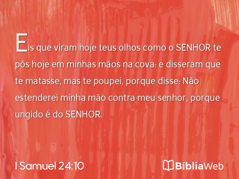 I Samuel 24:10 em imagem para compartilhar