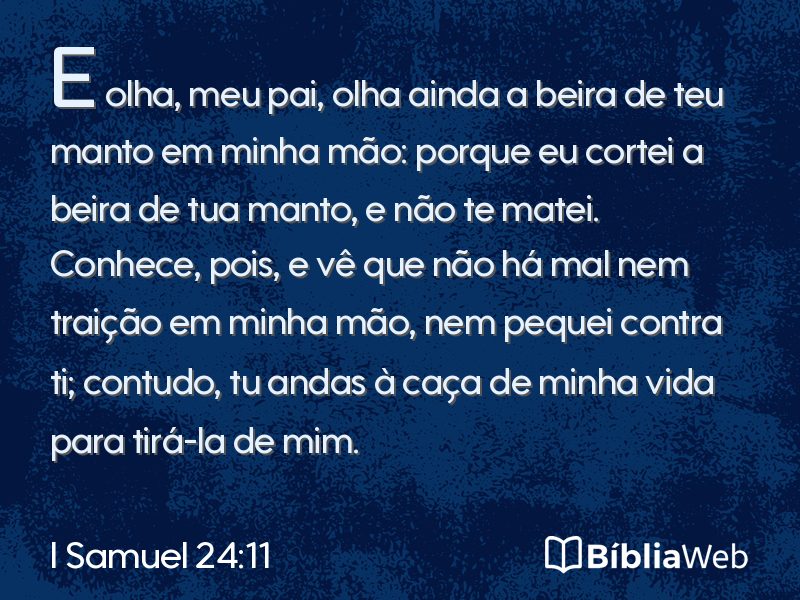 I Samuel 24:11 em imagem para compartilhar