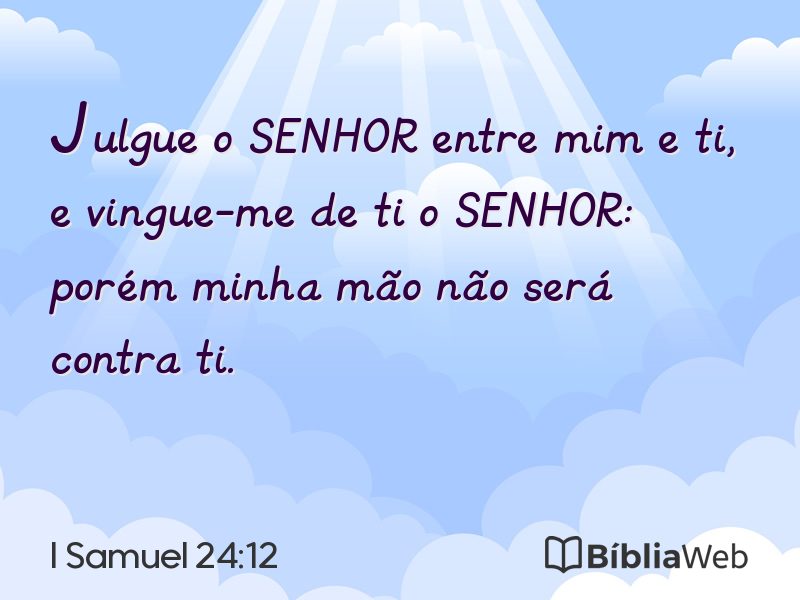 I Samuel 24:12 em imagem para compartilhar