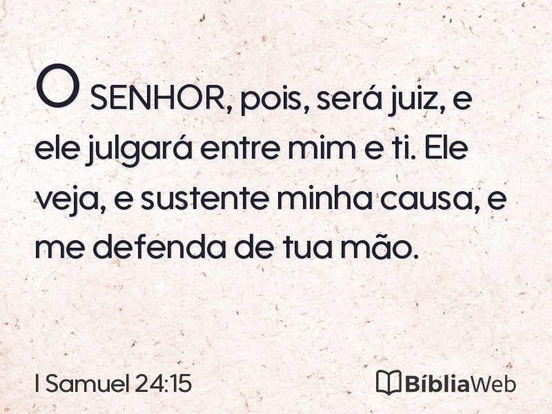 I Samuel 24:15 em imagem para compartilhar