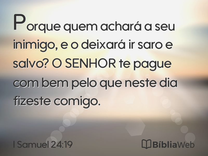 I Samuel 24:19 em imagem para compartilhar