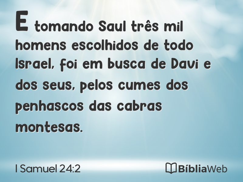 I Samuel 24:2 em imagem para compartilhar