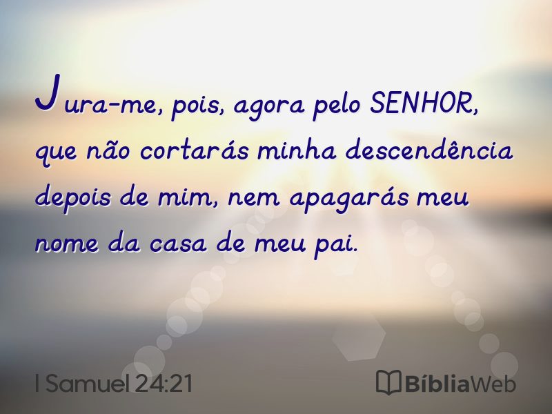 I Samuel 24:21 em imagem para compartilhar