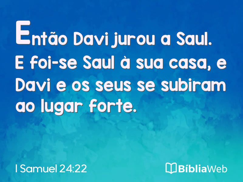 I Samuel 24:22 em imagem para compartilhar