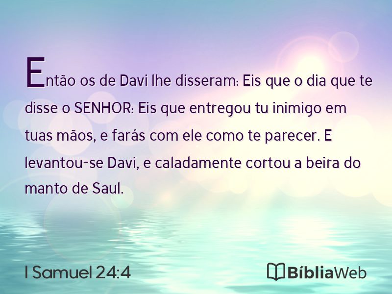 I Samuel 24:4 em imagem para compartilhar