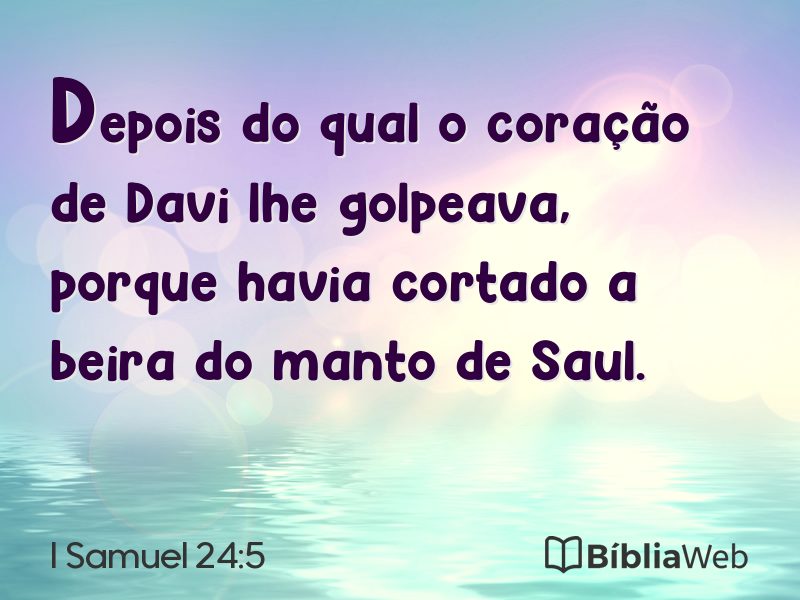 I Samuel 24:5 em imagem para compartilhar