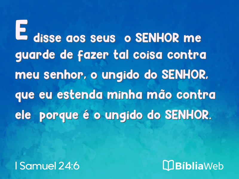 I Samuel 24:6 em imagem para compartilhar