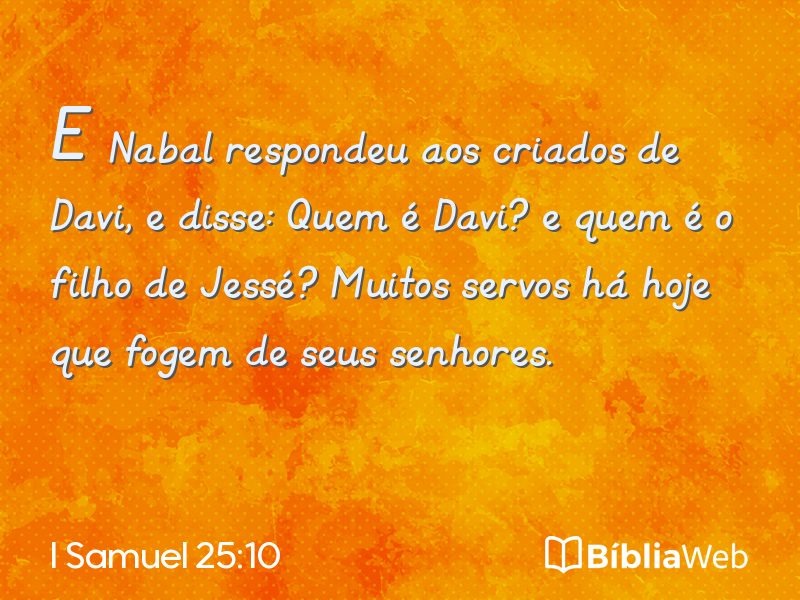 I Samuel 25:10 em imagem para compartilhar