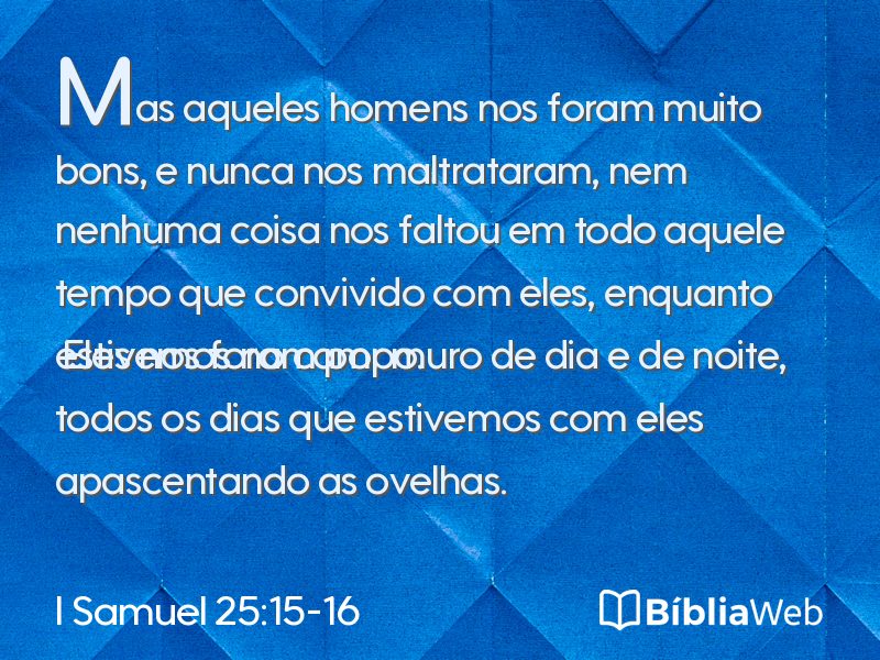 I Samuel 25:15-16 em imagem para compartilhar