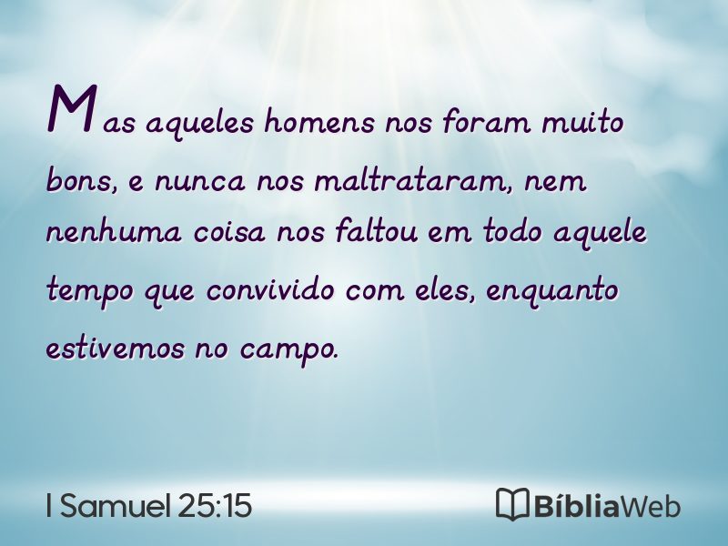 I Samuel 25:15 em imagem para compartilhar