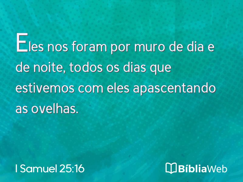 I Samuel 25:16 em imagem para compartilhar