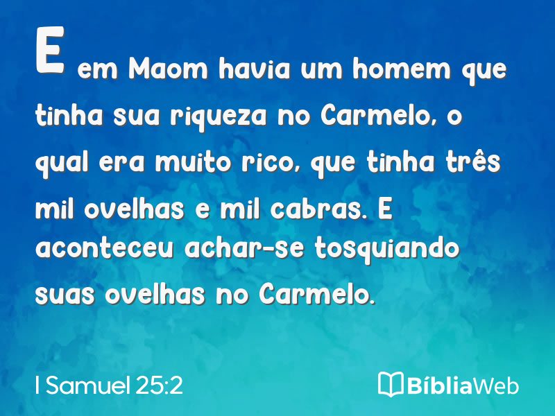 I Samuel 25:2 em imagem para compartilhar