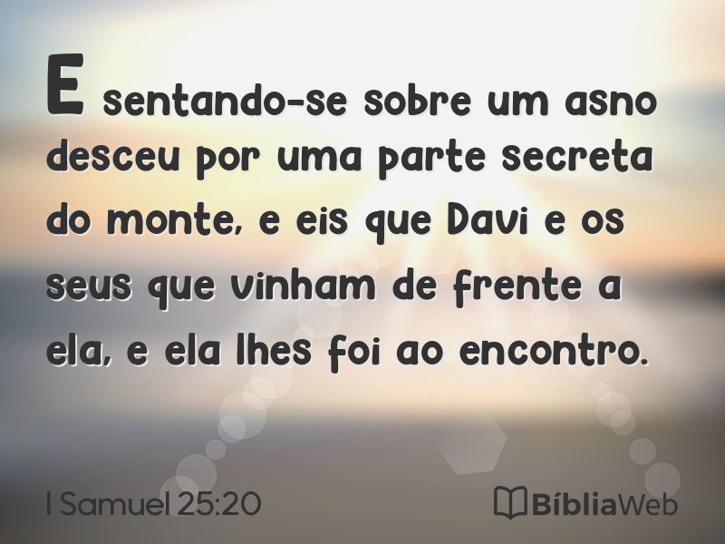 I Samuel 25:20 em imagem para compartilhar
