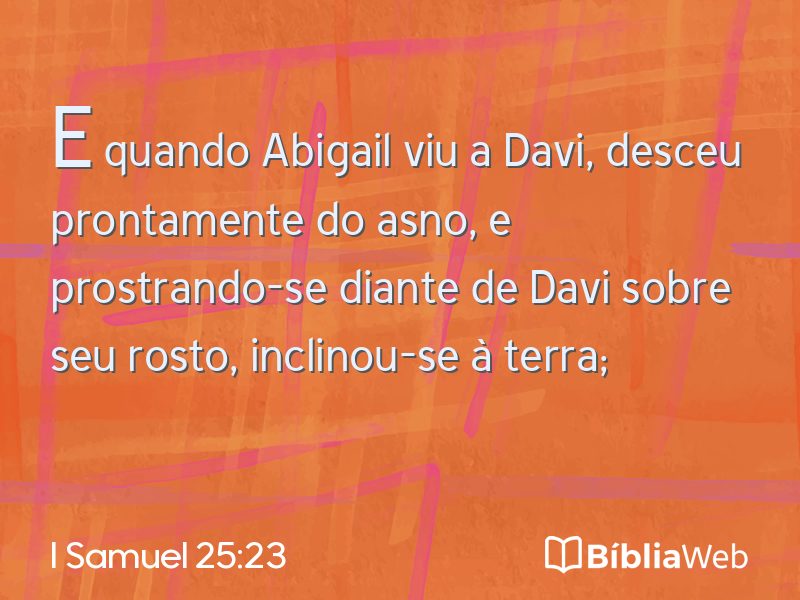 I Samuel 25:23 em imagem para compartilhar