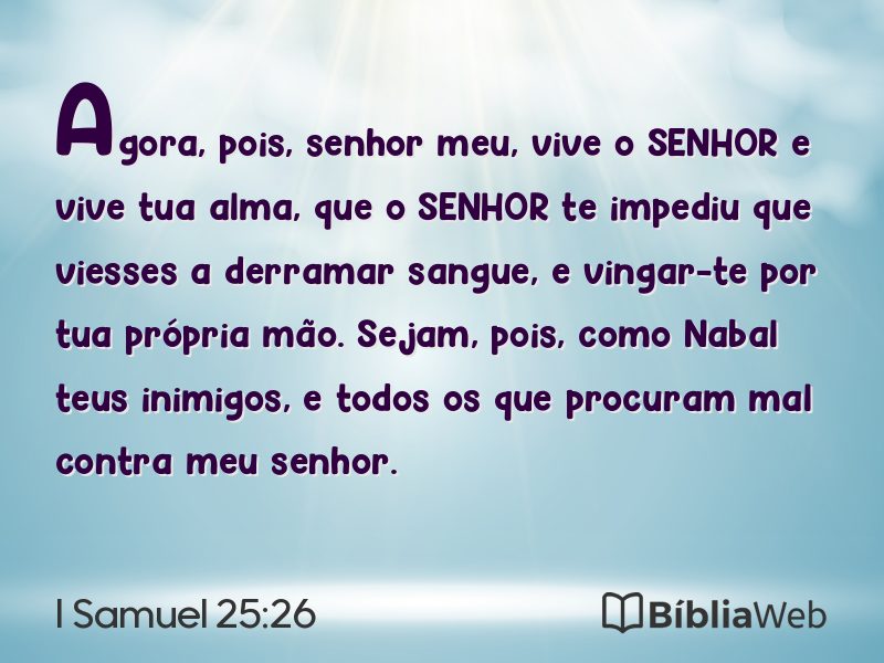 I Samuel 25:26 em imagem para compartilhar