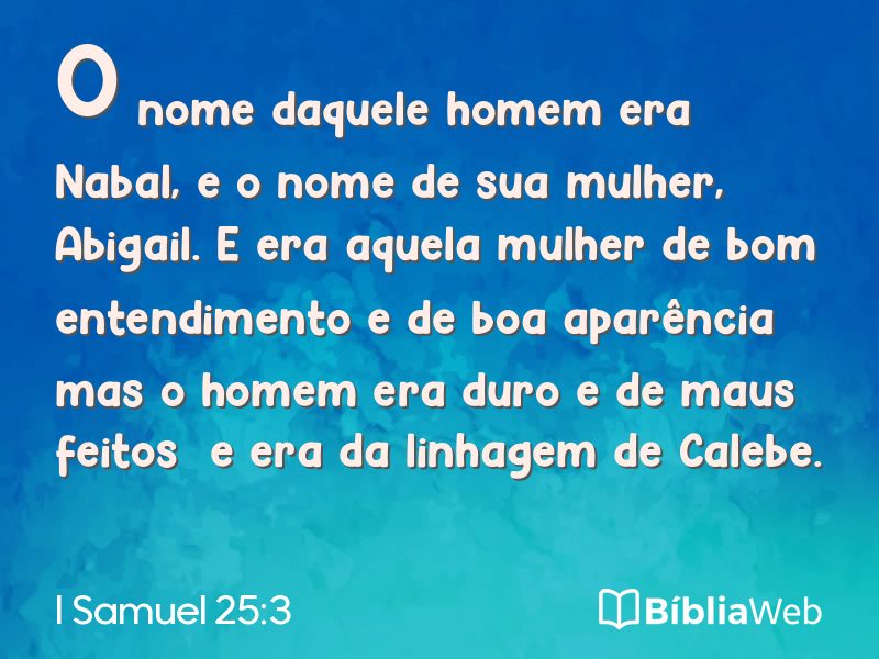 I Samuel 25:3 em imagem para compartilhar