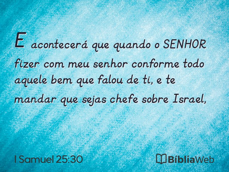 I Samuel 25:30 em imagem para compartilhar