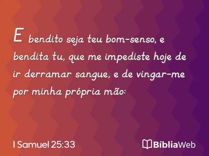 I Samuel 25:33 em imagem para compartilhar