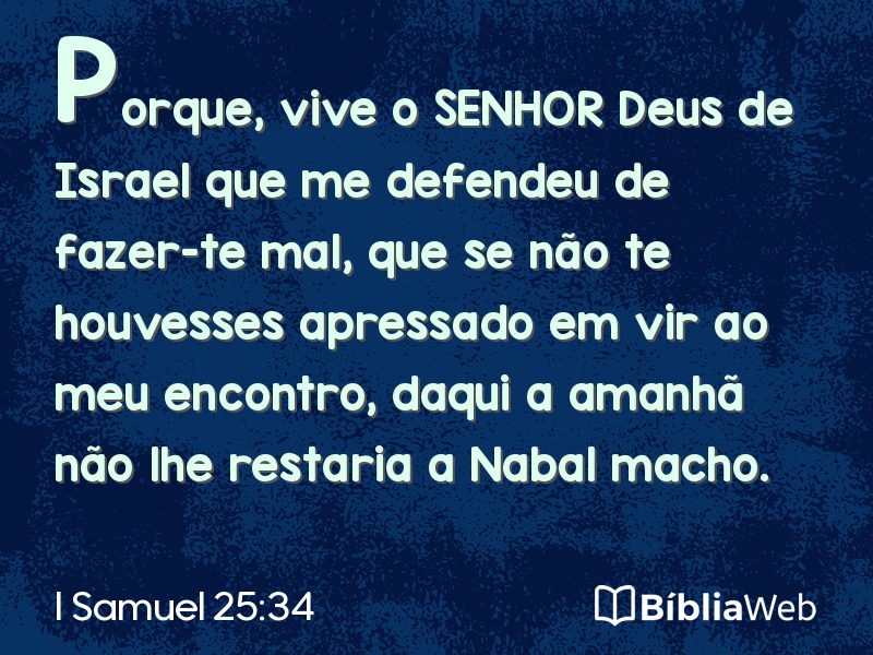 I Samuel 25:34 em imagem para compartilhar