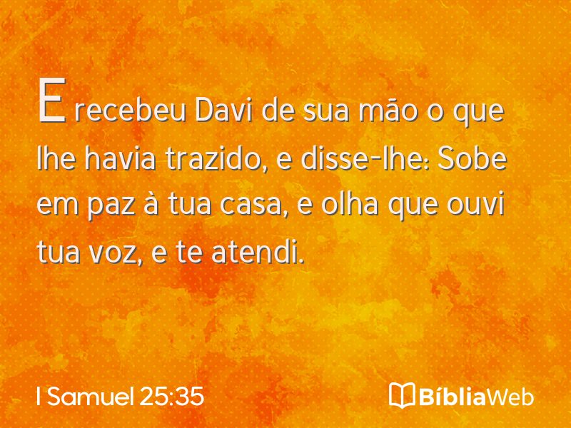 I Samuel 25:35 em imagem para compartilhar