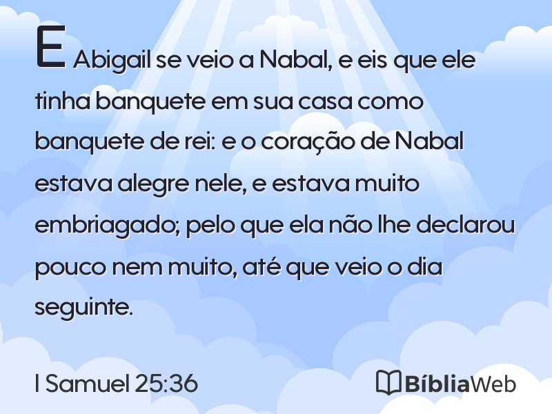 I Samuel 25:36 em imagem para compartilhar