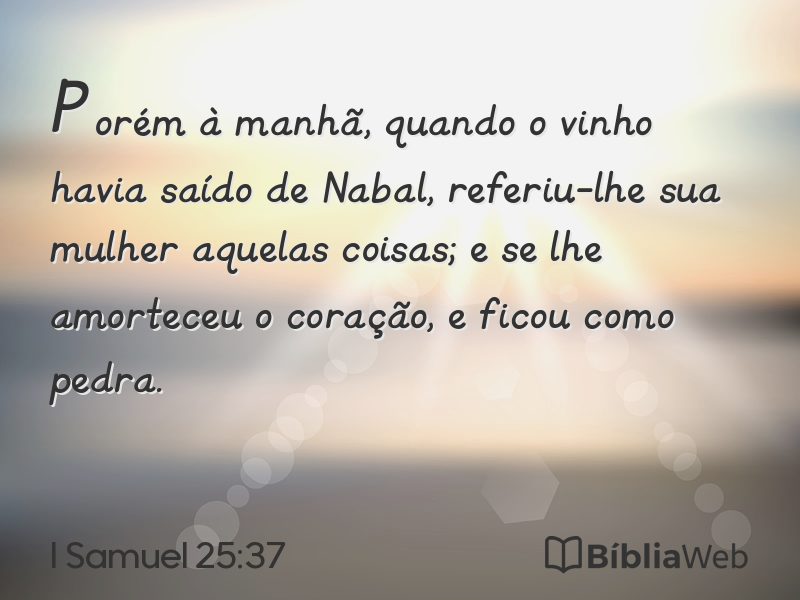 I Samuel 25:37 em imagem para compartilhar