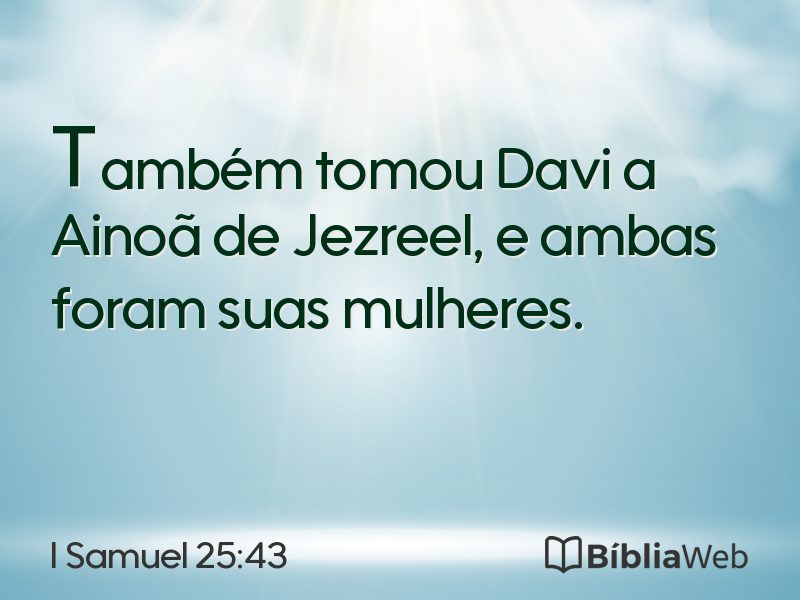I Samuel 25:43 em imagem para compartilhar