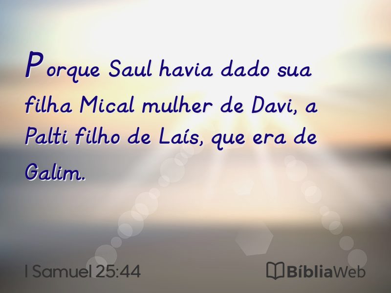 I Samuel 25:44 em imagem para compartilhar