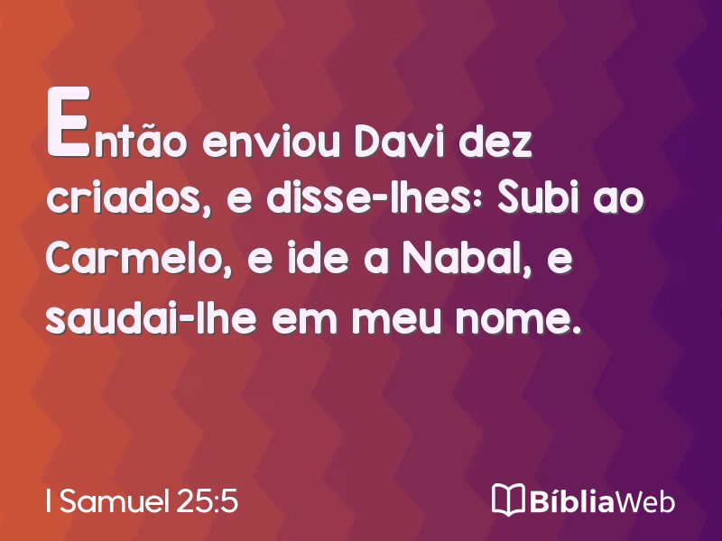 I Samuel 25:5 em imagem para compartilhar