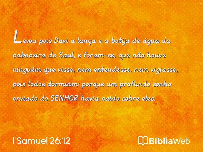 I Samuel 26:12 em imagem para compartilhar