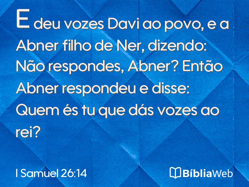 I Samuel 26:14 em imagem para compartilhar