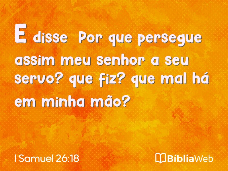 I Samuel 26:18 em imagem para compartilhar