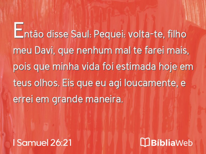 I Samuel 26:21 em imagem para compartilhar