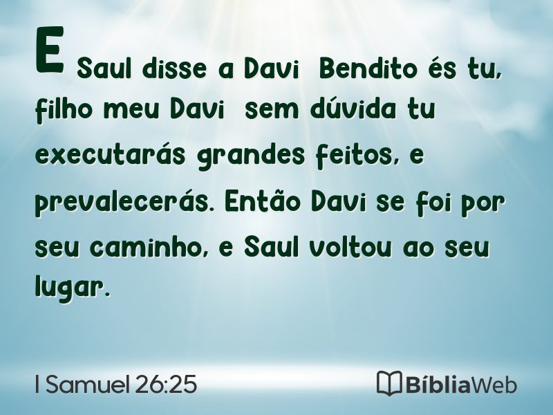 I Samuel 26:25 em imagem para compartilhar