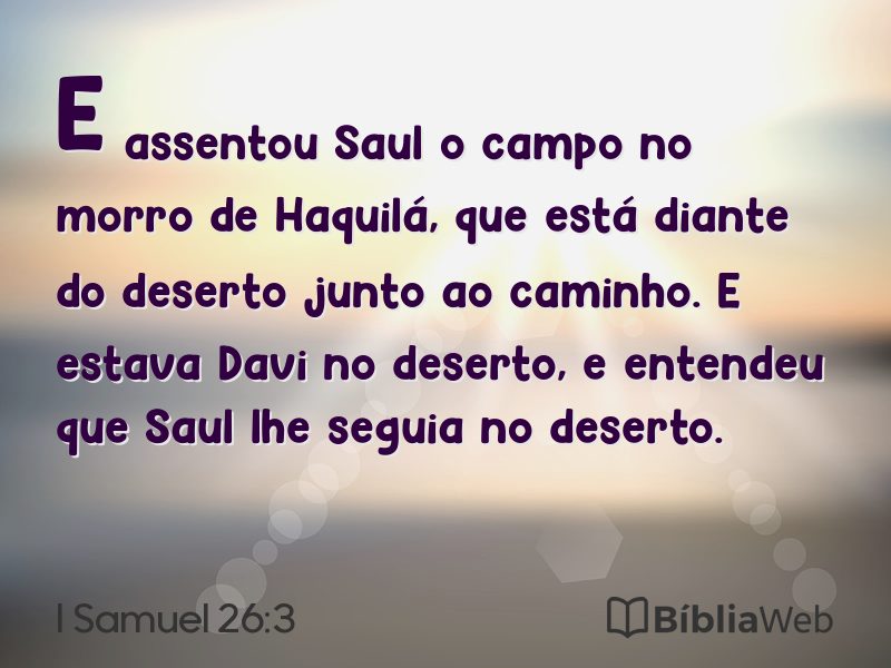 I Samuel 26:3 em imagem para compartilhar
