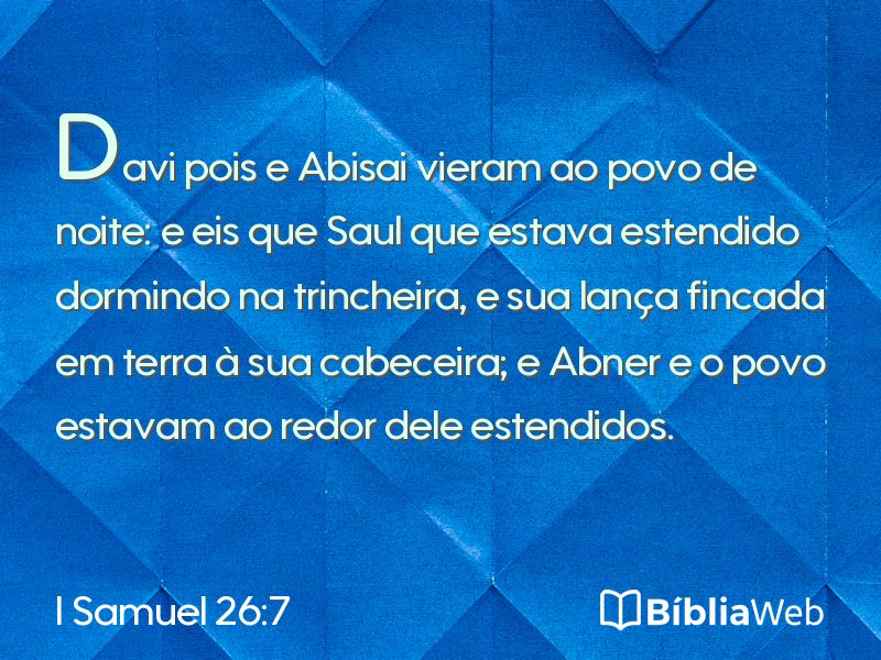 I Samuel 26:7 em imagem para compartilhar
