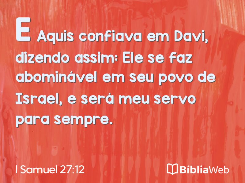 I Samuel 27:12 em imagem para compartilhar