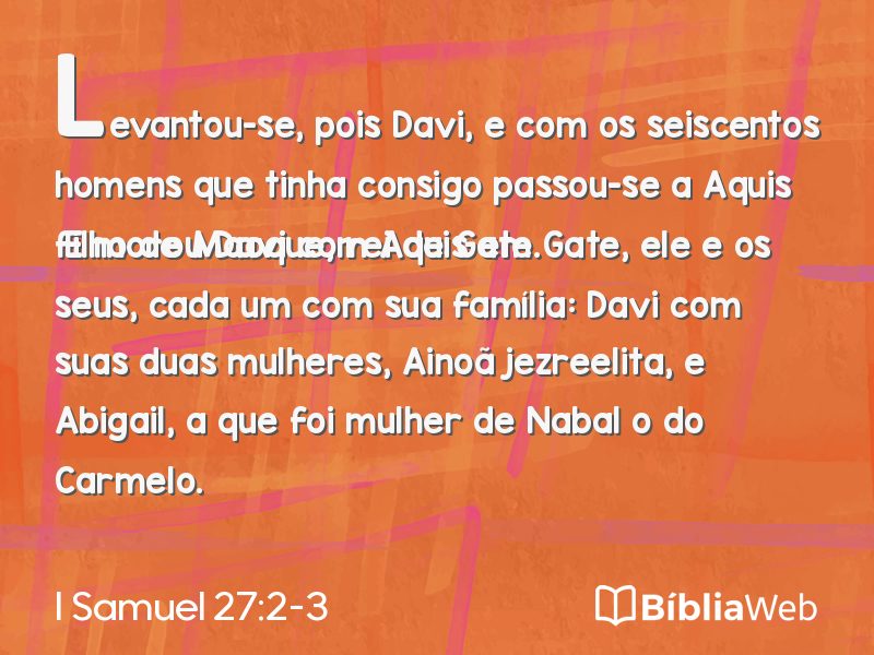 I Samuel 27:2-3 em imagem para compartilhar