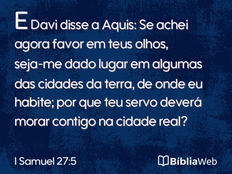 I Samuel 27:5 em imagem para compartilhar