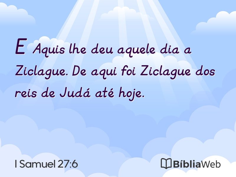 I Samuel 27:6 em imagem para compartilhar