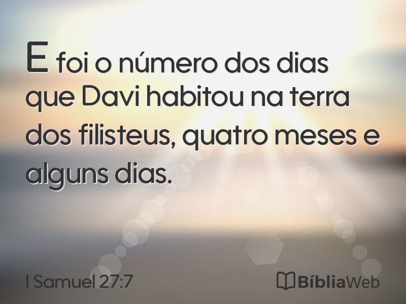 I Samuel 27:7 em imagem para compartilhar