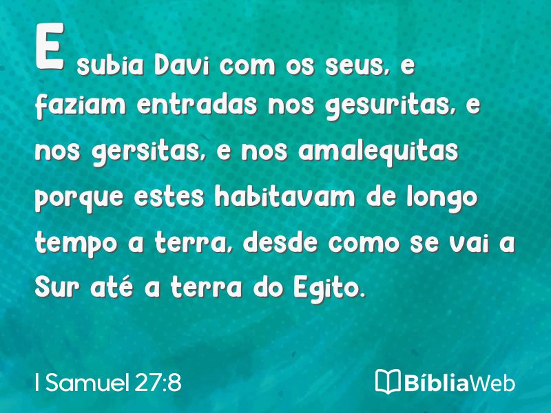 I Samuel 27:8 em imagem para compartilhar