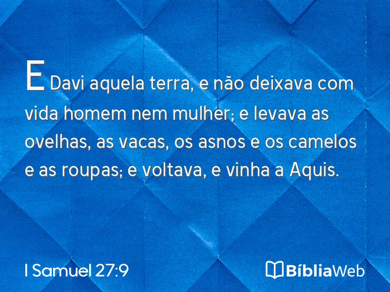 I Samuel 27:9 em imagem para compartilhar