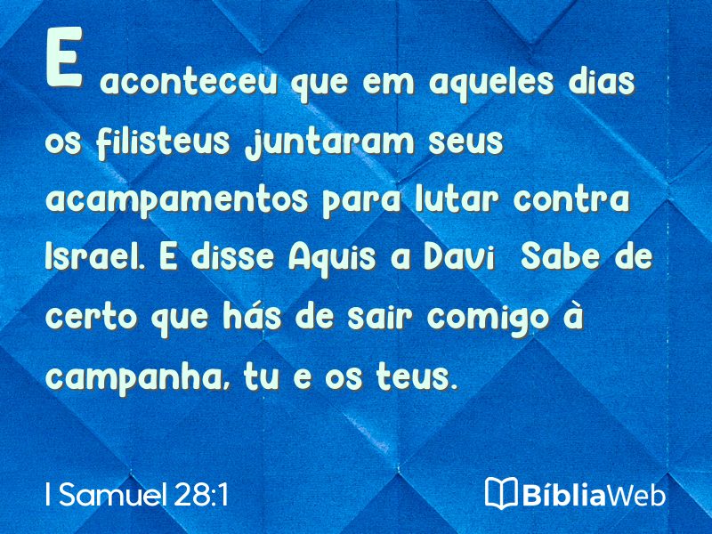 I Samuel 28:1 em imagem para compartilhar