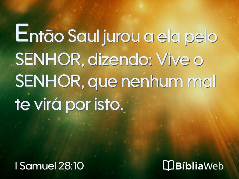 I Samuel 28:10 em imagem para compartilhar