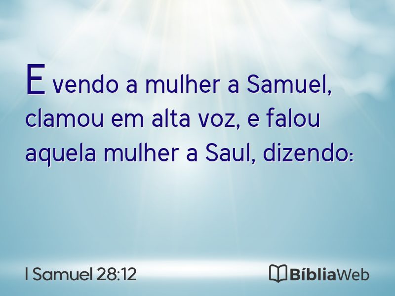 I Samuel 28:12 em imagem para compartilhar