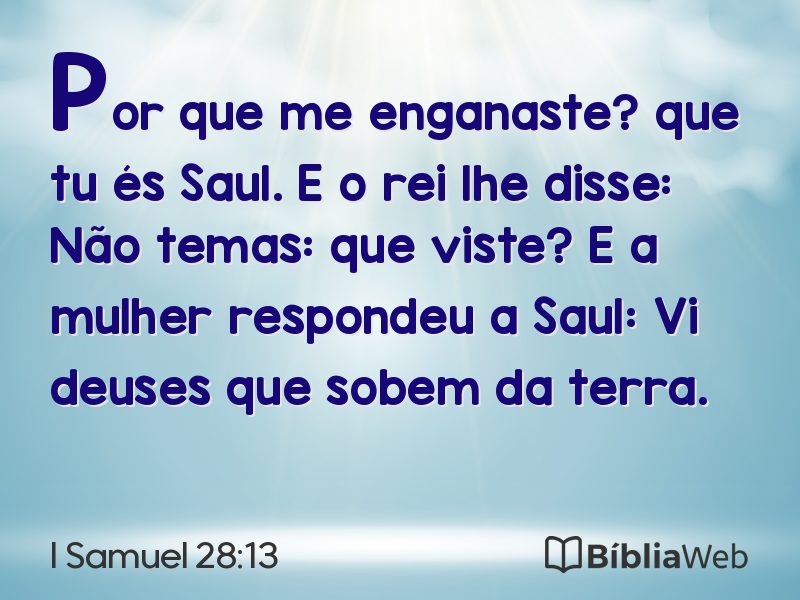 I Samuel 28:13 em imagem para compartilhar